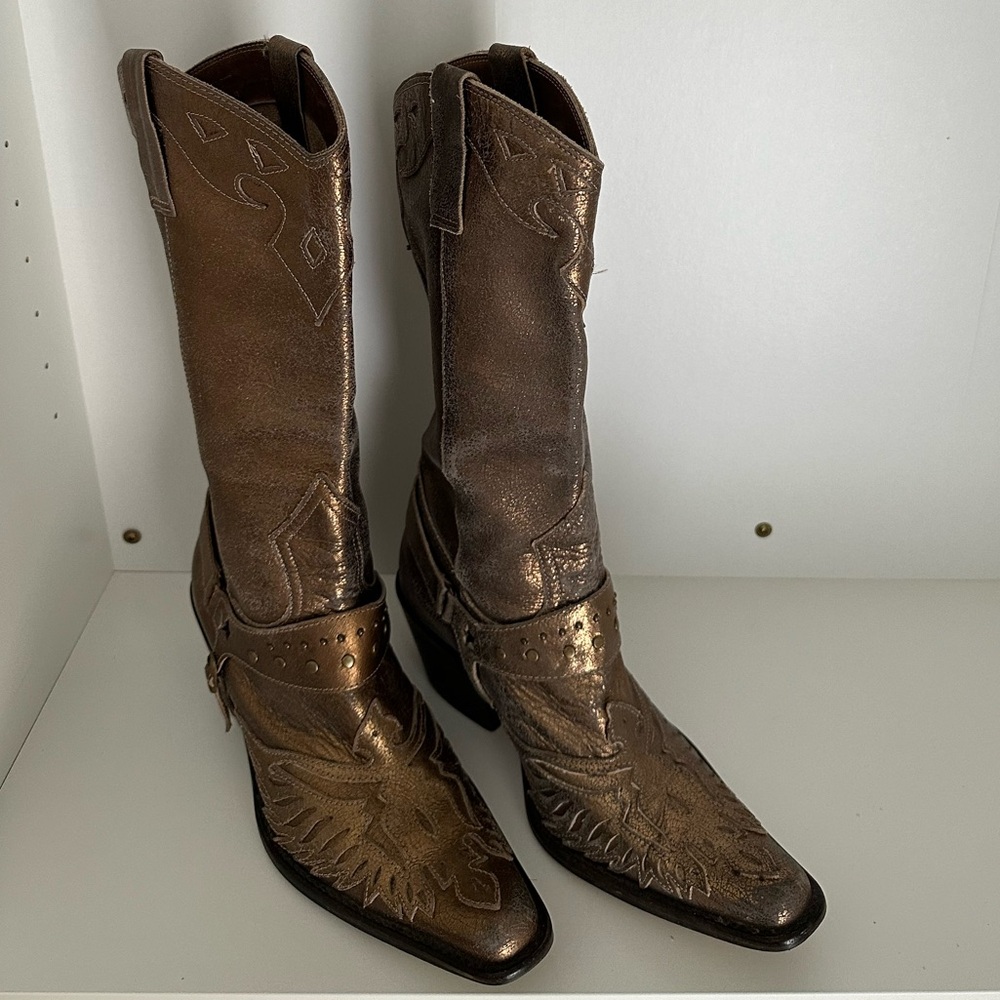 Gold Cowboy Boots